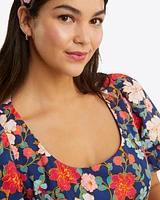 Julianne Midi Dress Stretch Poplin