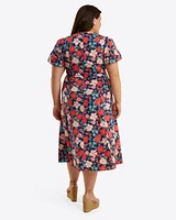 Julianne Midi Dress Stretch Poplin