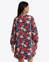 Lindsay Shift Mini Dress Stretch Poplin