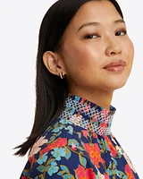 Lindsay Shift Mini Dress Stretch Poplin