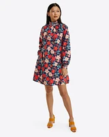 Lindsay Shift Mini Dress Stretch Poplin