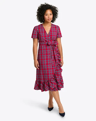 Reba Midi Wrap Dress Angie Plaid