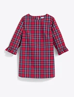 Girls Ruffle Shift Dress Angie Plaid