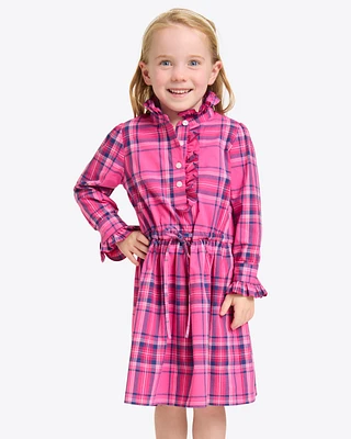 Girls Shirt Dress Pink Angie Plaid