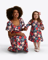 Julianne Midi Dress Stretch Poplin