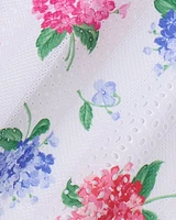 Girls Shift Dress Printed Eyelet