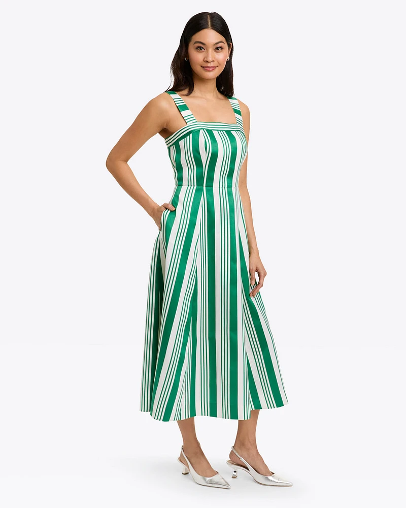 Rosalind Love Circle Dress Ottoman Stripe