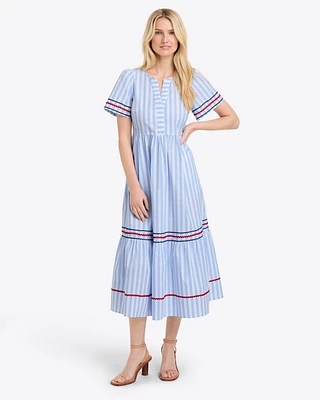 Katherine Midi Dress Crisp Cotton