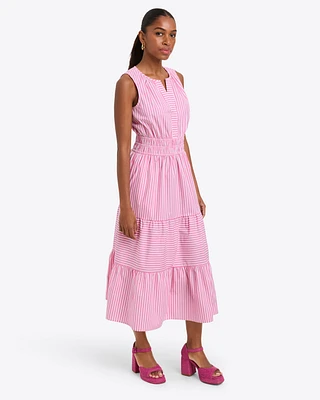 Delilah Midi Dress Crisp Cotton