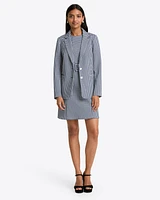 Gingham Blazer Textured