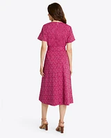 Charlotte Wrap Dress Textured Stripe