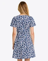 Mae Love Circle Dress Blue Floral