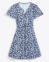 Mae Love Circle Dress Blue Floral