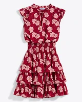 Alana Tiered Dress Lurex Crepe