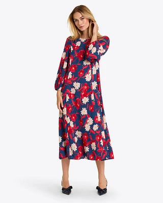 Matilda Midi Dress Crinkle Plissé