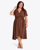 Gigi Wrap Dress Matte Satin