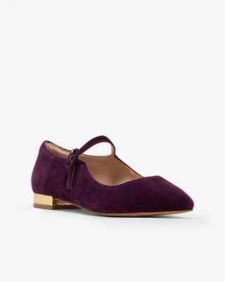 Adeline Mary Jane Flats Plum Velvet