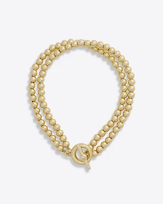 Gold Bead Stretch Bracelet