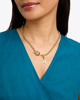 Gold Bead Toggle Necklace