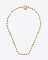 Gold Bead Toggle Necklace