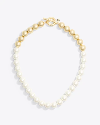 Pearl Gold Bead Necklace