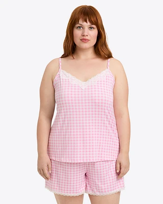 Sheryl Sleep Set Light Pink Gingham