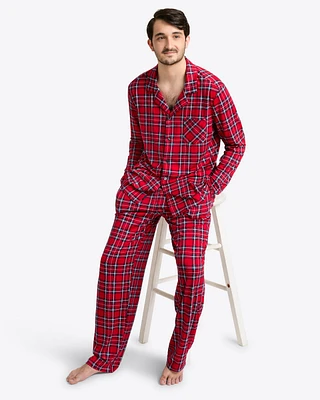 Men's Long-Sleeve Pajama Set Angie Plaid