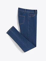 Mid-Rise Slim Jeans Medium Wash