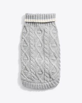 Cable Knit Dog Sweater