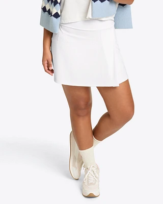 Side Slit Skort White