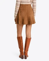 Flutter Skirt Suede