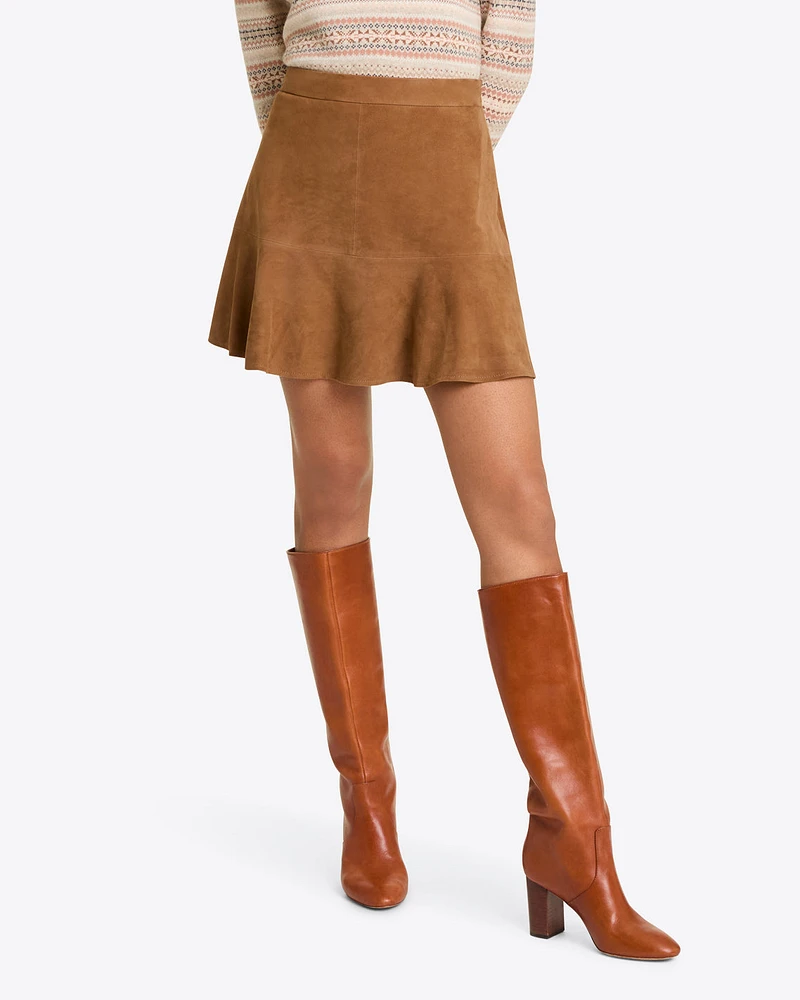 Flutter Skirt Suede