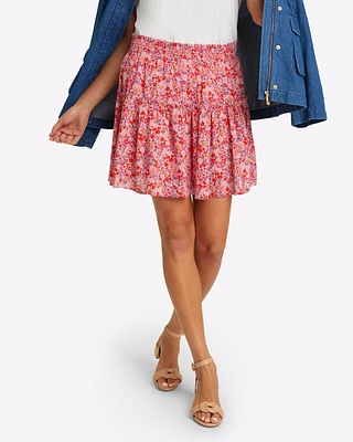 Pull On Mini Skirt blue aster