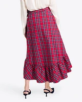 Tie Waist Wrap Skirt Angie Plaid