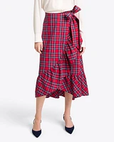 Tie Waist Wrap Skirt Angie Plaid