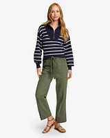 Striped Quarter Zip Sweater Mariner Stripe