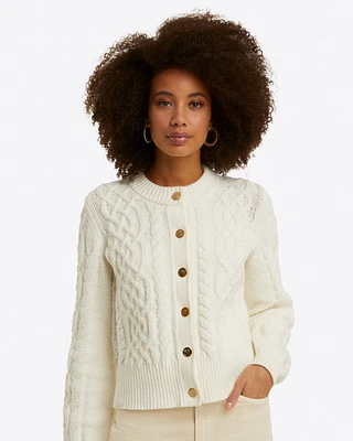 Cable Knit Cardigan Cotton