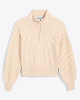 Quarter Zip Cableknit Sweater