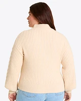 Quarter Zip Cableknit Sweater