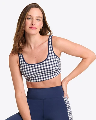 Sports Bra Navy Gingham