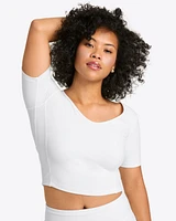 Cropped Sport Top White