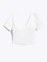 Cropped Sport Top White