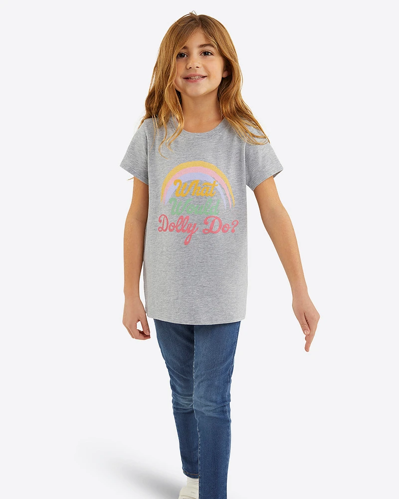 Kids What Would Dolly Do Rainbow T-Shirt