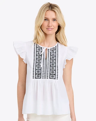 Ana Top Embroidered Cotton