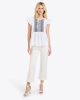 Ana Top Embroidered Cotton