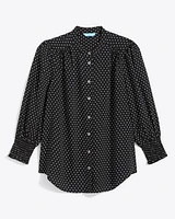 Evelyn Buttondown Top Polka Dot