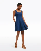 Millie Scoop Neck Mini Dress Denim