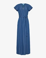 Reagan Denim Maxi Dress Medium Wash