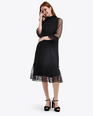 Long Sleeve Shift Dress Tulle