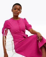 Celeste Mixed Media Dress Raspberry Pink